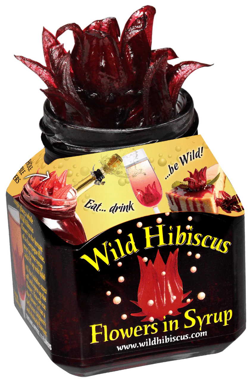 Wild Hibiscus Flowers in Syrup (11 Flowers), 8.8 oz - Image 4